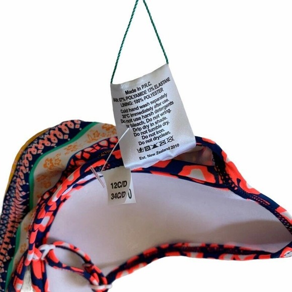 Piha Womens Bikini Swim Top Paisley 34C/D New - Picture 7 of 8